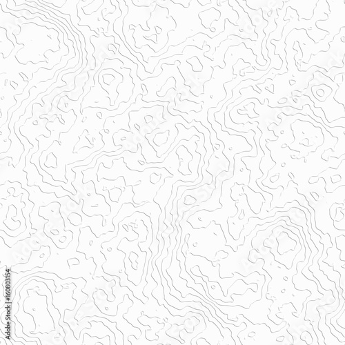Abstract white topographic map.Seamless pattern.