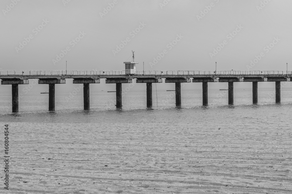 An old bridge at the black sea