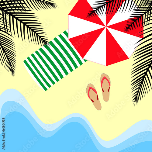 Beach summer banner.