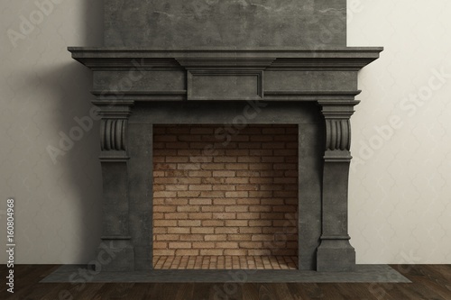 Fireplace in the interior photo