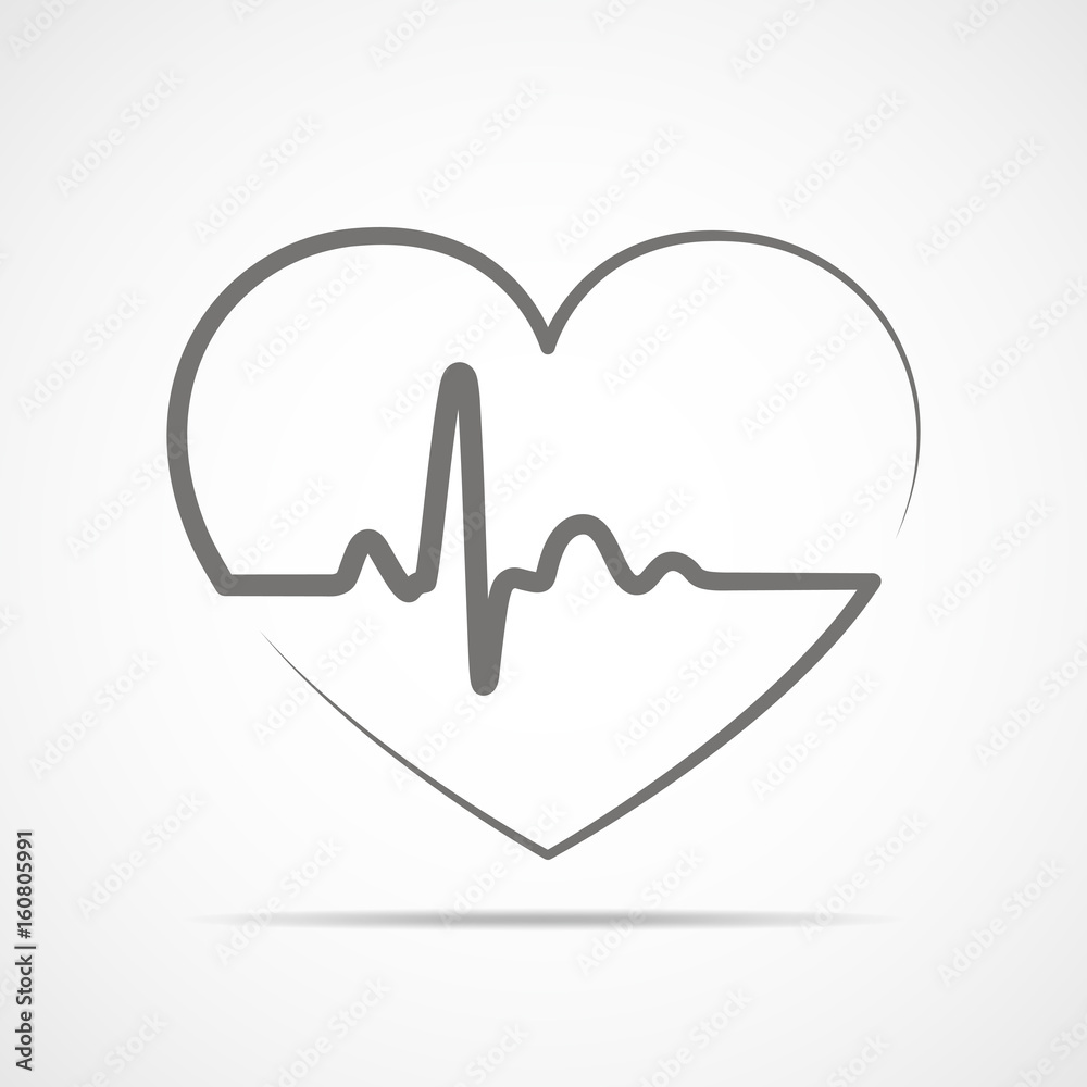 Heart with heartbeat sign. Vector illustration. Heart with heartbeat sign. Vector illustration.