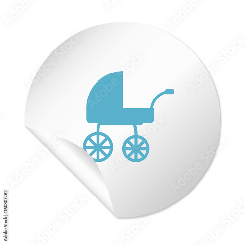 Runder Sticker - Kinderwagen Junge