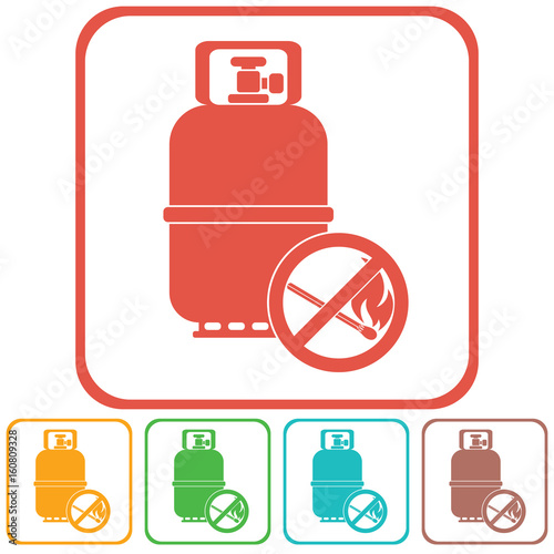 Camping gas bottle icon