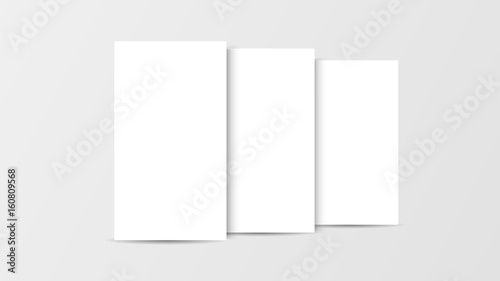 3D Mockup mobile app interface. Blank app screen. Horizontal 9:16 aspect ratio in white color tone created by vector easy to use for user interface and user experience design.