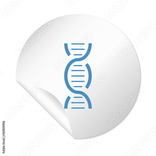 Runder Sticker - DNA blau