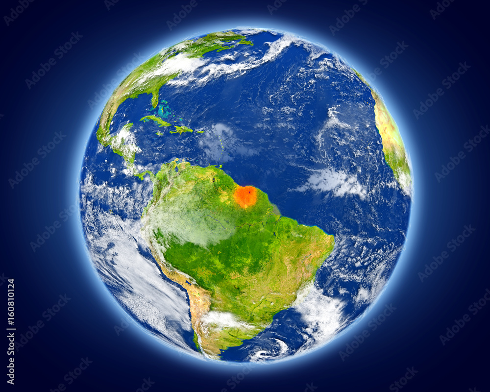 Suriname on planet Earth