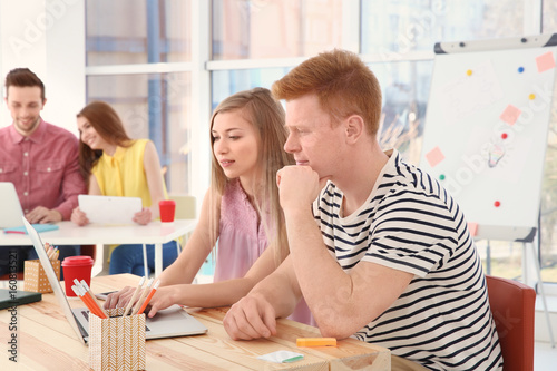 Young people working with l...