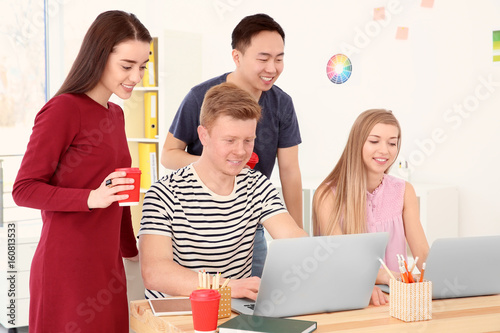 Young people working with l...
