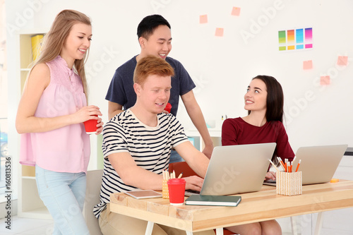 Young people working with l...