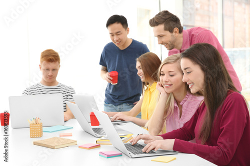 Young people working with l...