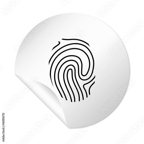 Runder Sticker - Fingerabdruck