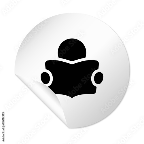 Runder Sticker - Leser