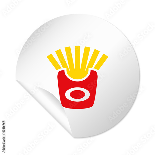 Runder Sticker - Pommes