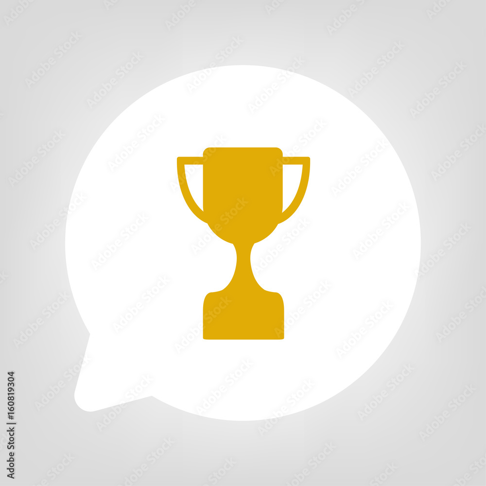 Kreis Sprechblase - Pokal gold