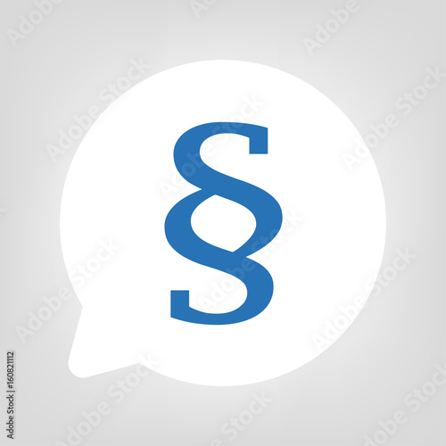 Kreis Sprechblase - Paragraph blau
