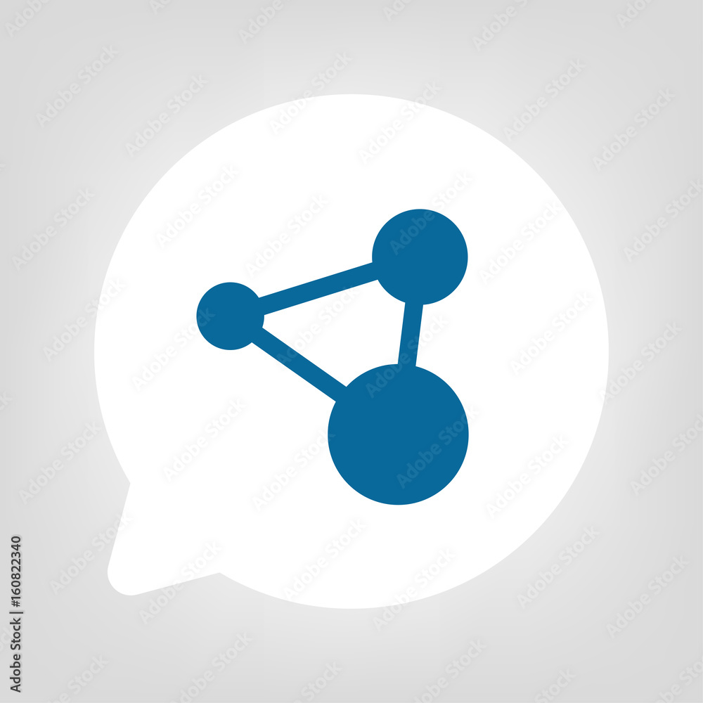 Kreis Sprechblase - Netzwerk blau Kreis Sprechblase - Netzwerk blau