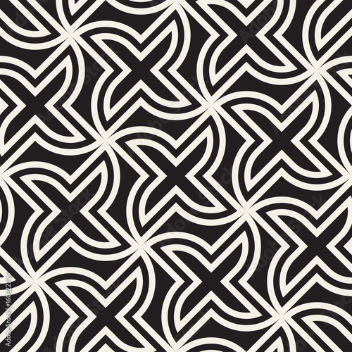 Vector seamless cross tiling pattern. Modern stylish geometric texture. Repeating mosaic abstract background