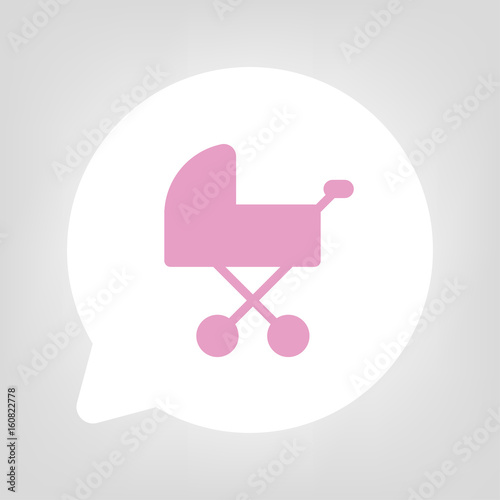 Kreis Sprechblase - Kinderwagen pink