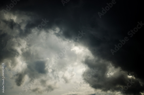 Background of dark clouds before a thunderstorm © Grycaj