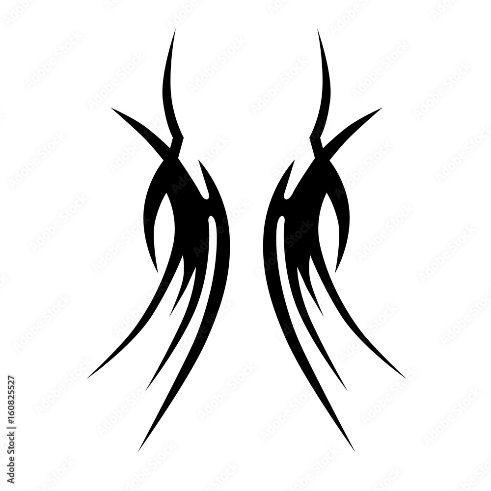 TRIBAL TATTOO ART DESIGNS Sketched Simple Isolated Vector Tattoo Idea