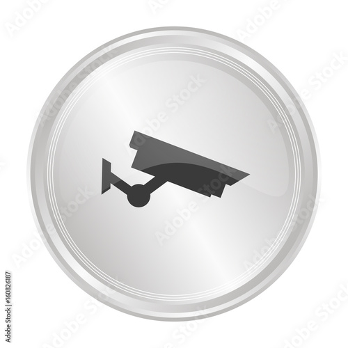 Videoüberwachung - Verchromter Button