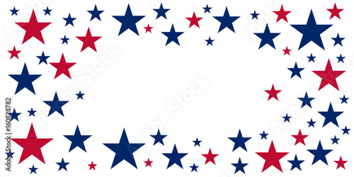 American Independence Day. 4th July. Template background for greeting cards, posters, leaflets and brochure. Vector illustration. © leo_d