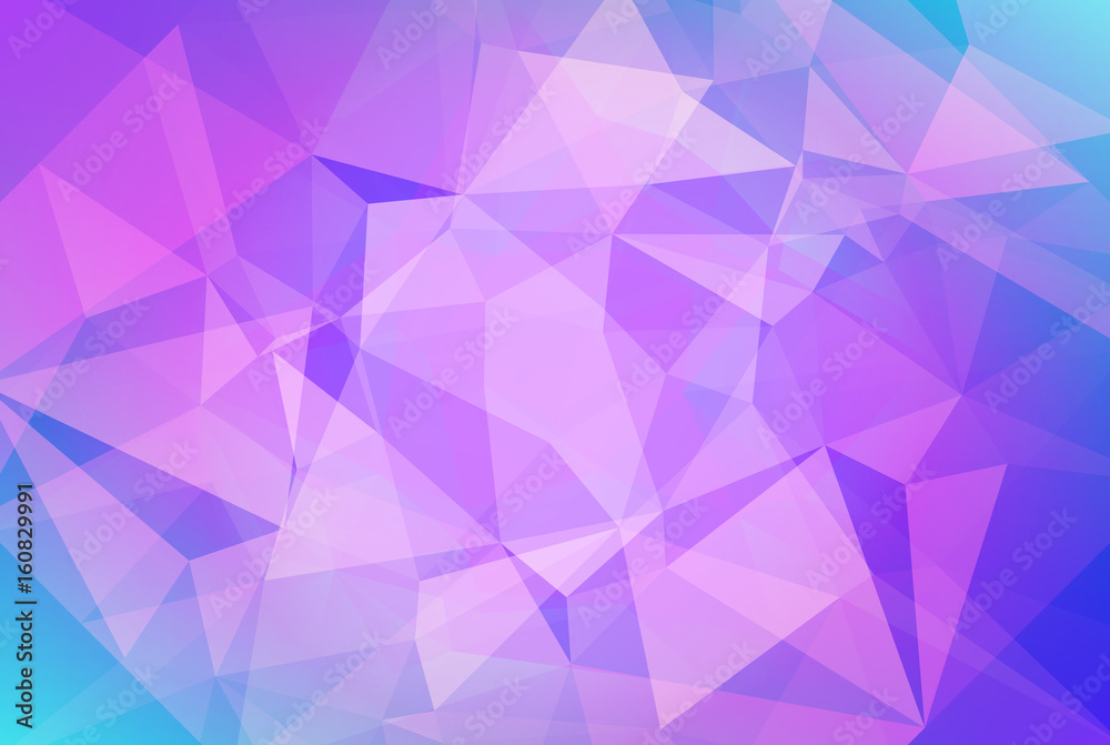 Obraz premium Abstract horizontal triangle background. Tender smooth polygonal backdrop for business presentation. Soft gradient color transition for mobile application and web. Trendy geometric colorful banner.