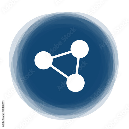 Abstract round button - networking