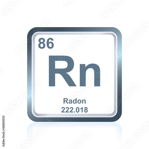 Chemical element radon from the Periodic Table