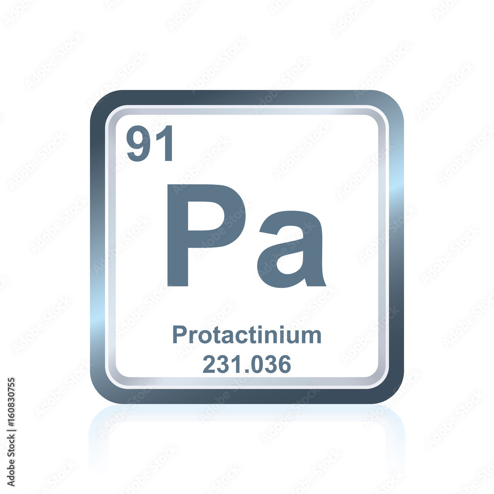 Chemical element protactinium from the Periodic Table Chemical element protactinium from the Periodic Table