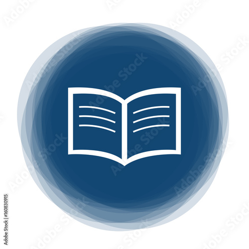 Abstract round button - book - e-book