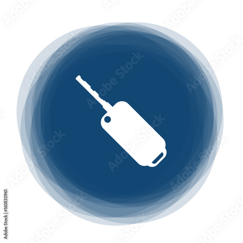 Abstract round button - car key