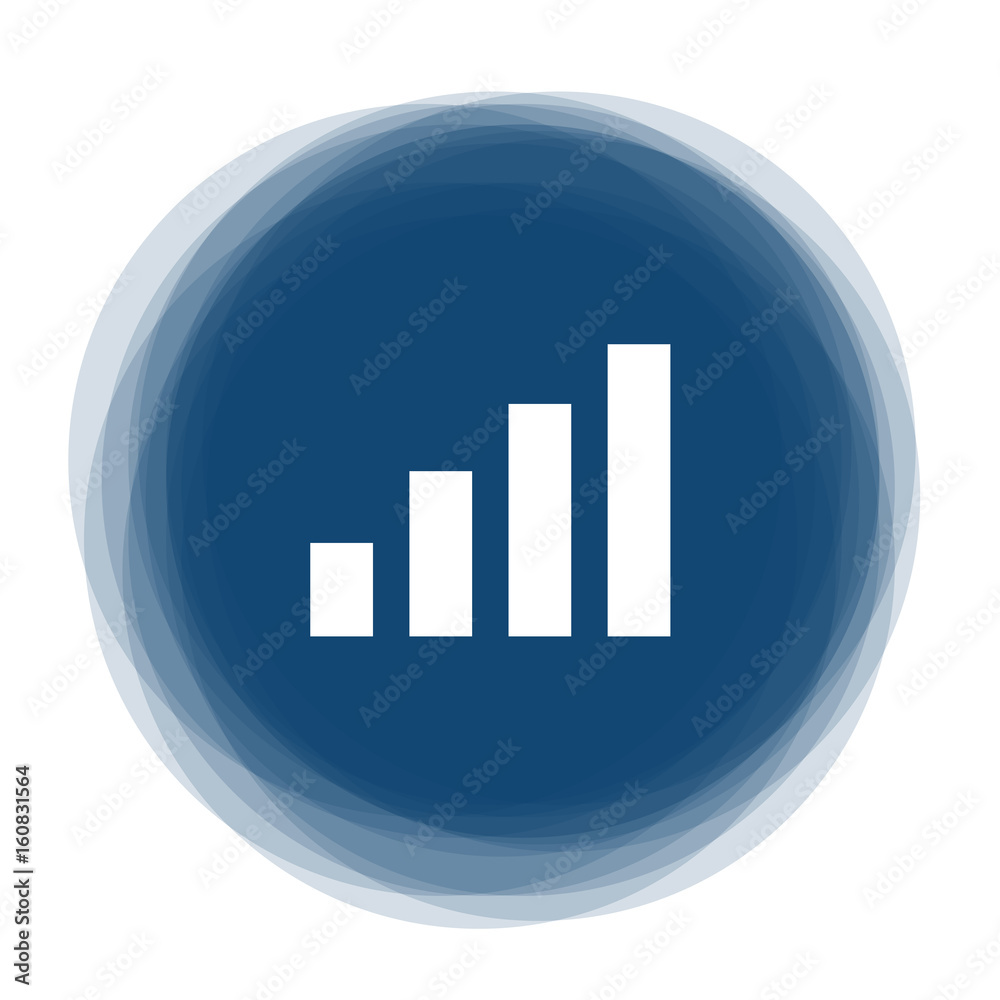Abstract round button - bar graph Abstract round button - bar graph