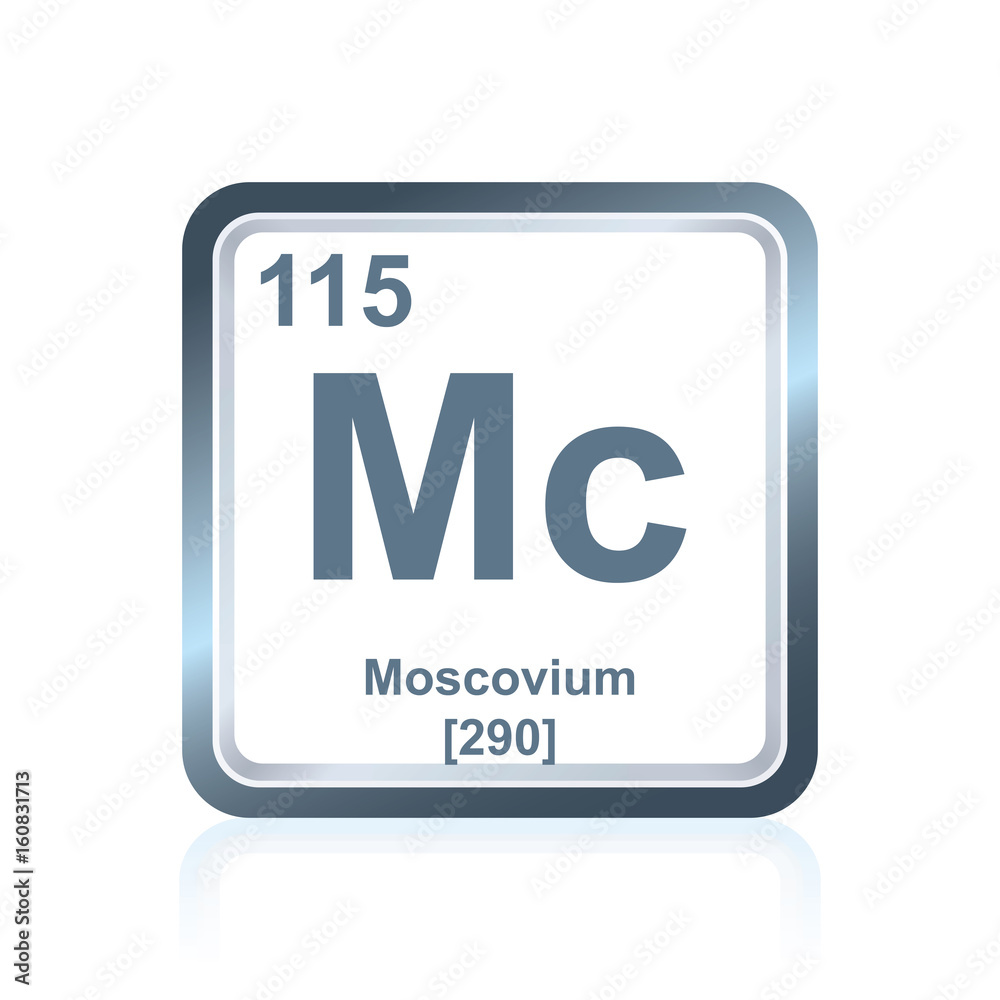 Chemical element moscovium from the Periodic Table Chemical element moscovium from the Periodic Table