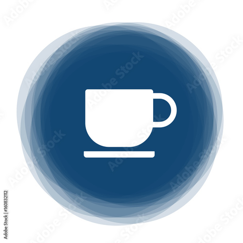 Abstract round button - coffee