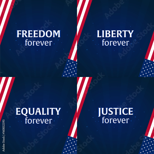 American Independence Day. 4th July. Template background for greeting cards, posters, leaflets and brochure. Vector illustration.