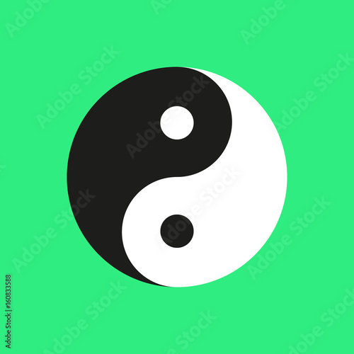 Ying yang sign. Vector.