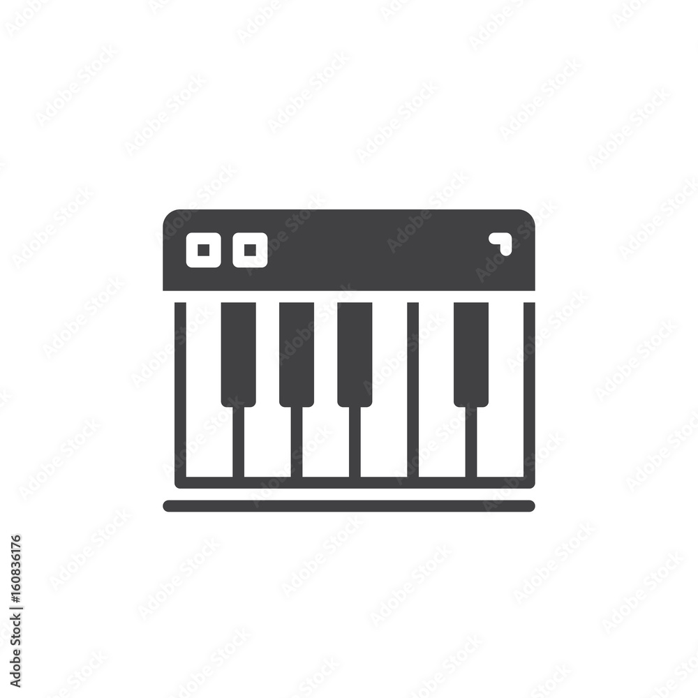 Piano keys icon vector, filled flat sign, solid pictogram isolated on white. Synthesizer symbol, logo illustration. Pixel perfect Piano keys icon vector, filled flat sign, solid pictogram isolated on white. Synthesizer symbol, logo illustration. Pixel perfect