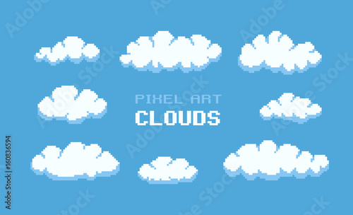 Pixel Art Clouds