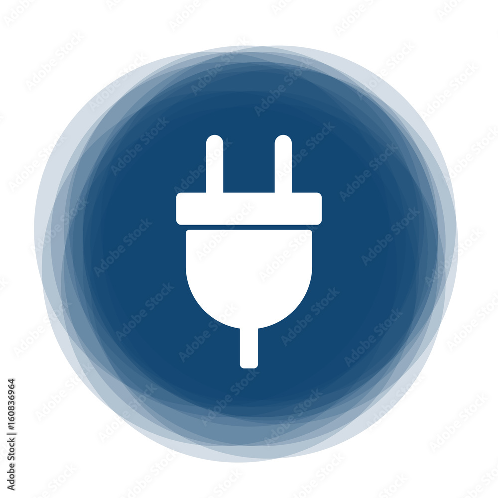 Abstract round button - plug - power Abstract round button - plug - power