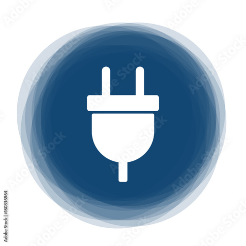 Abstract round button - plug - power