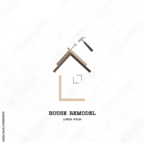 House remodel concept logotype