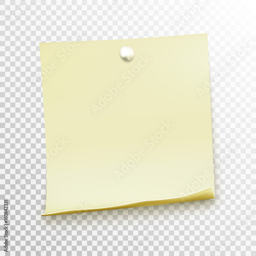 White sticky note isolated on background. Template for your projects.