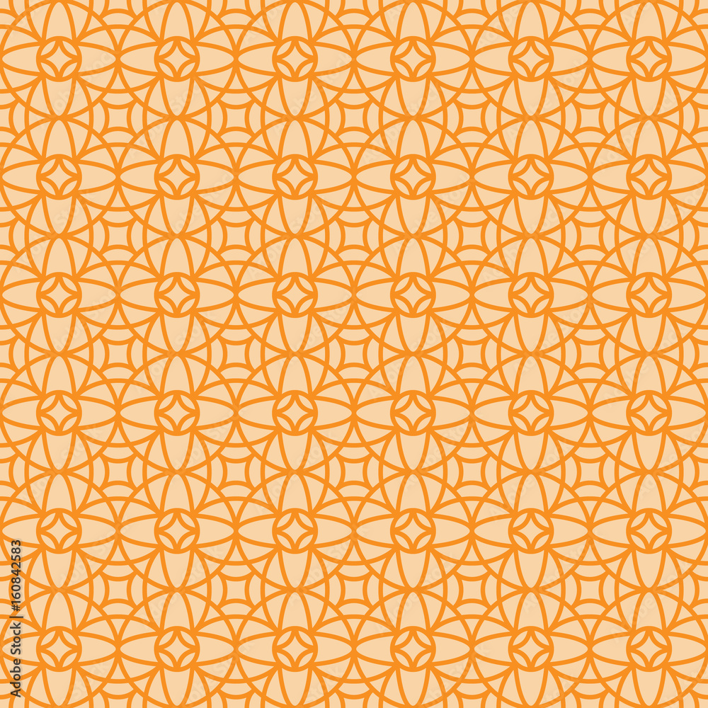 Orange linear arabic ornamental pattern Orange linear arabic ornamental pattern