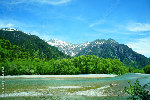 梓川　穂高連峰　長野　 photo