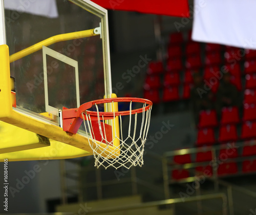 Closeup shot of the basketball basket
