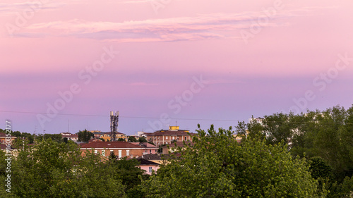 Purple Clouds at Sunset  Parma  Italy
