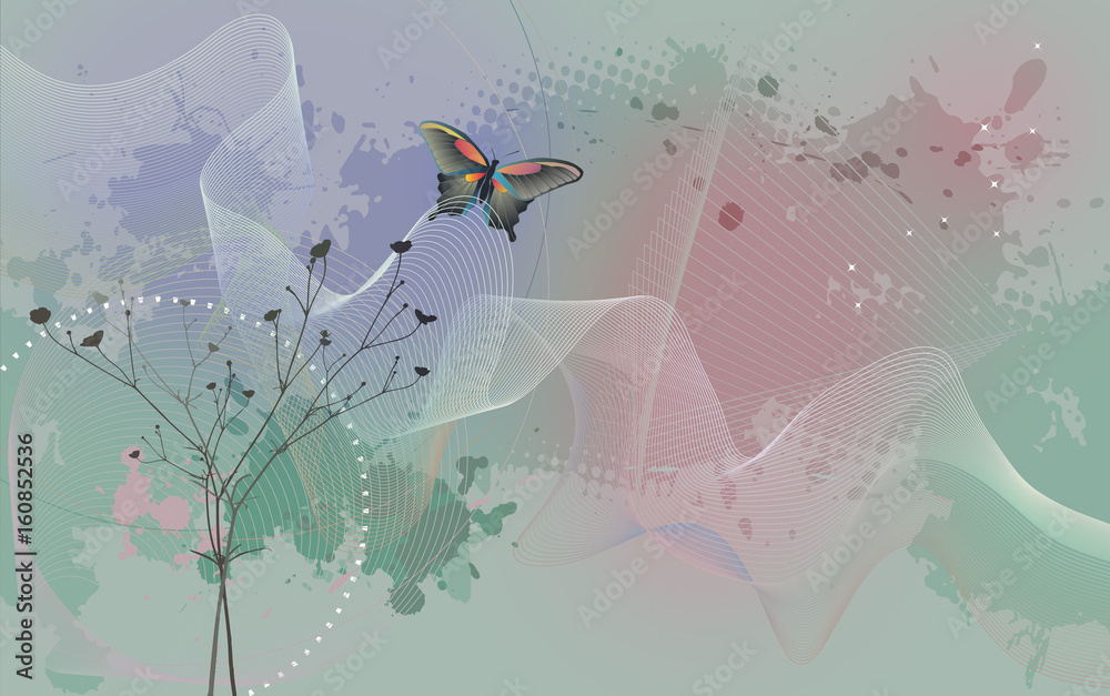 Desktop wallpaper - background with butterfly