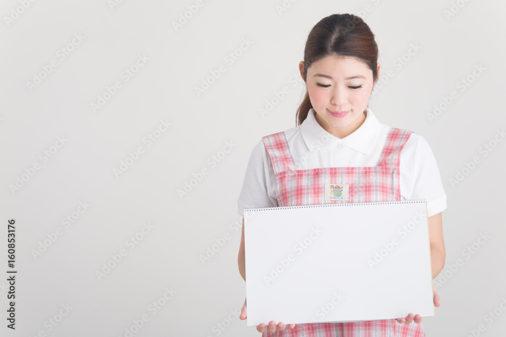 保育士・白バック 保育士・白バック
