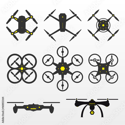 Drones Vector Set photo